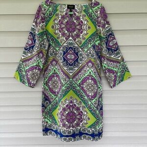 Laundry By Shelli Segal Multicolor Print Dress Size 8